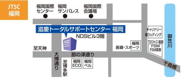 地図 JTSC福岡