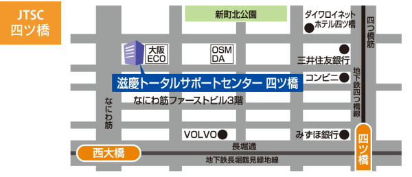 地図 JTSC四ツ橋